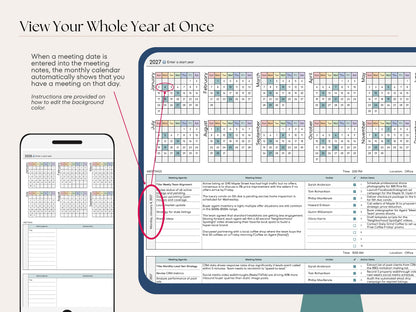Meeting Notes Google Sheets Template — All-in-One Meeting Planner