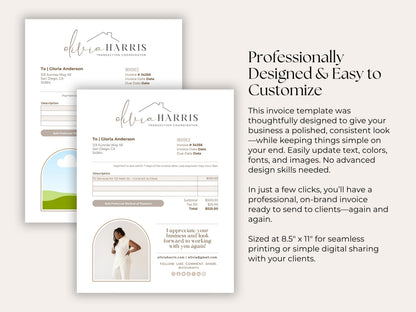 Professional Invoice Template | Canva for Real Estate Transaction Coordinators