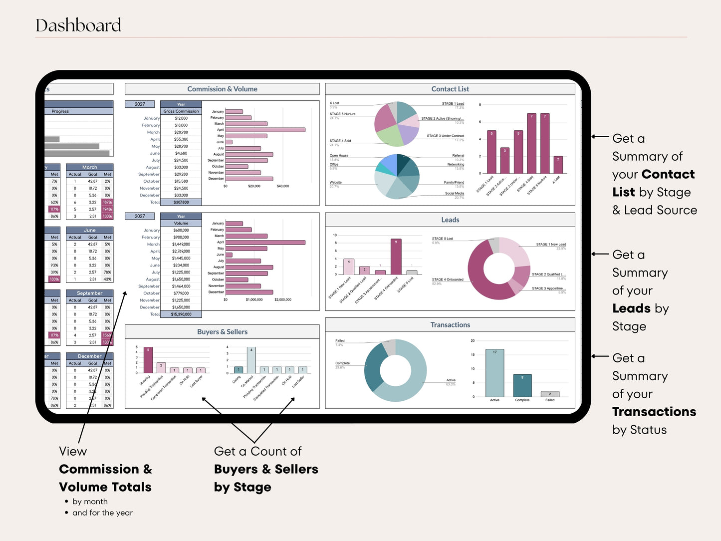 Real Estate CRM: 20-Tab Google Sheets System