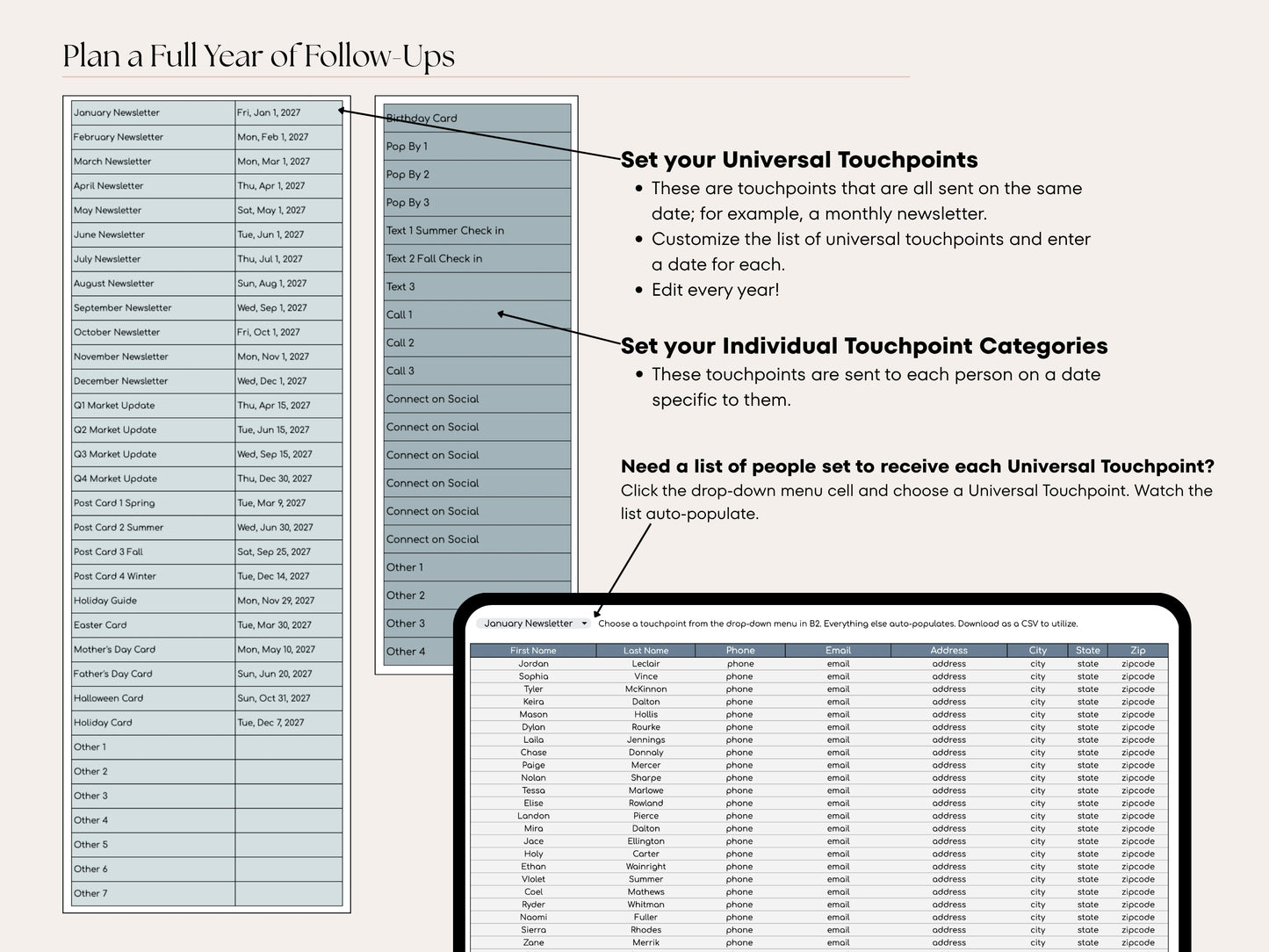Real Estate CRM: 20-Tab Google Sheets System