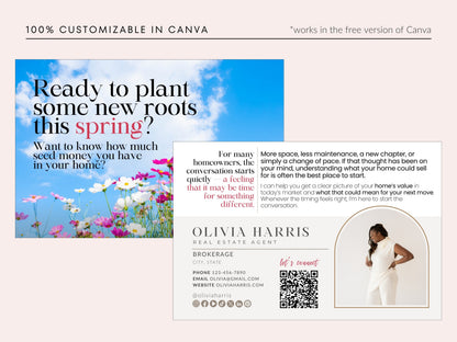 Spring Real Estate Postcard Canva Template