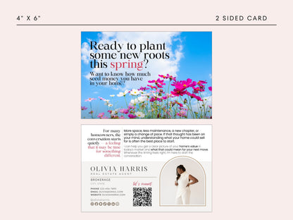 Spring Real Estate Postcard Canva Template