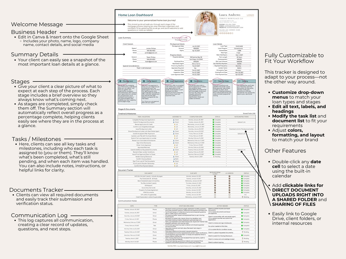 Mortgage Progress Tracker | Client Dashboard for Loan Officers