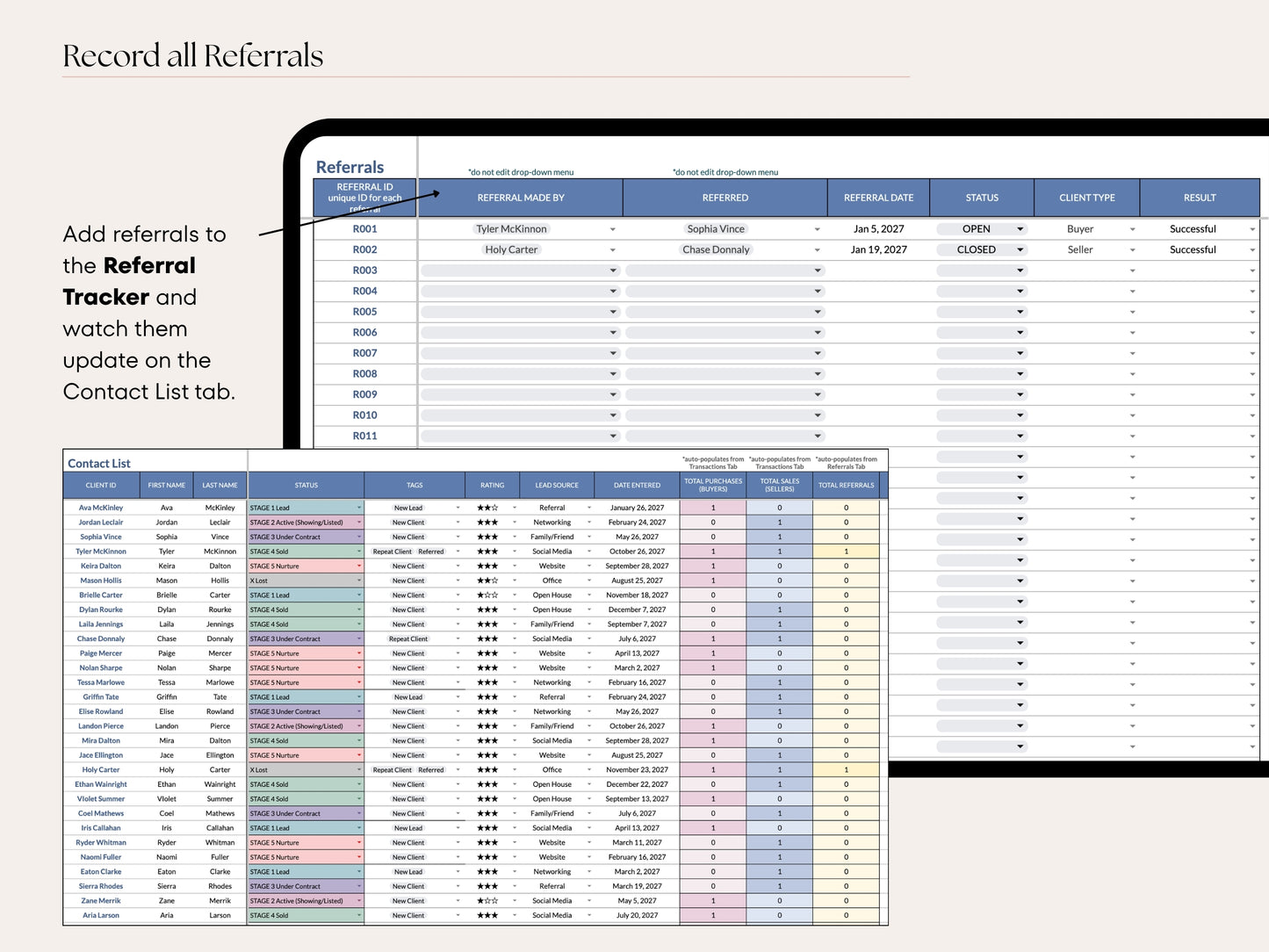 Real Estate CRM: 20-Tab Google Sheets System