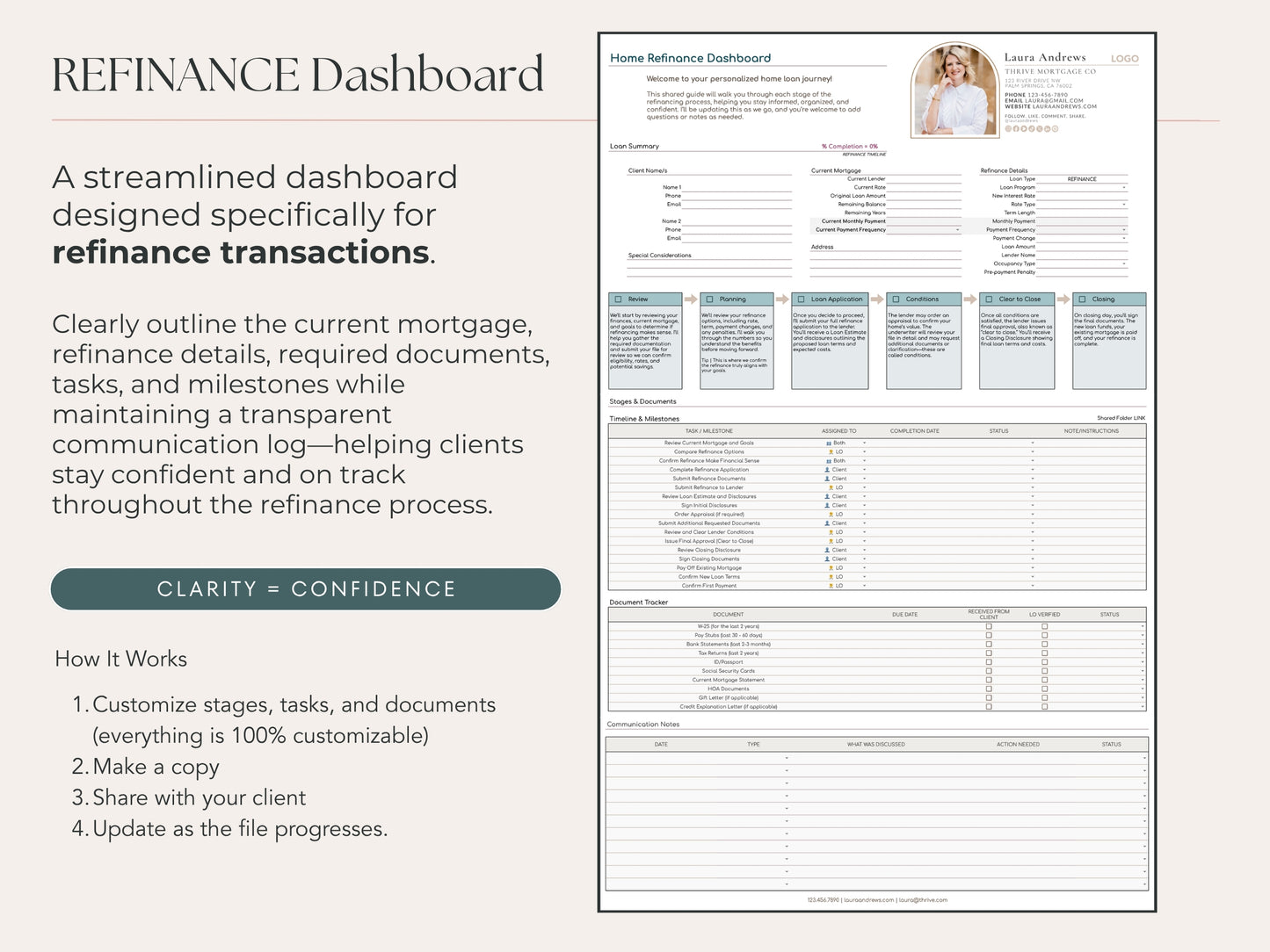 Mortgage Progress Tracker | Client Dashboard for Loan Officers
