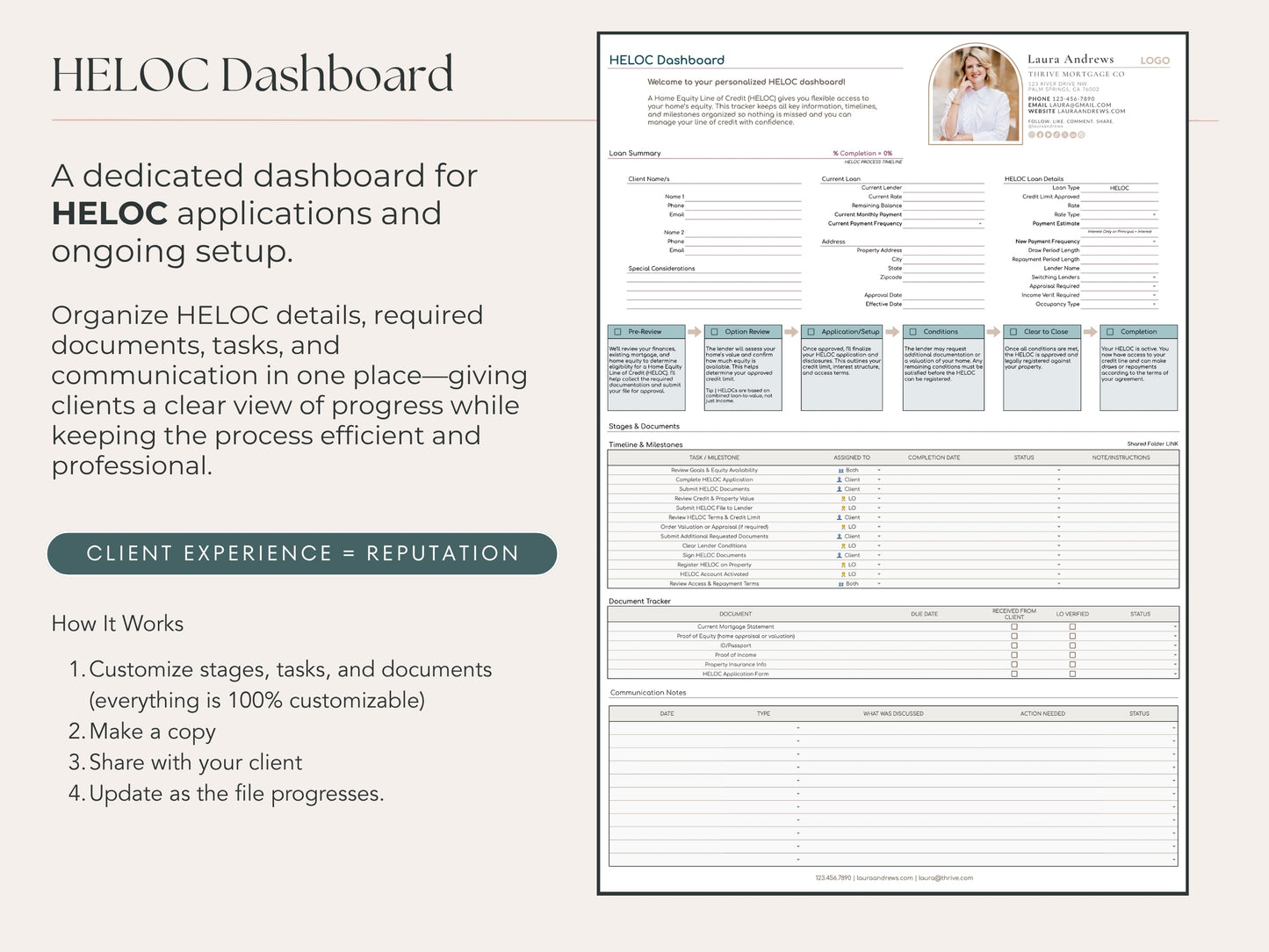 Mortgage Progress Tracker | Client Dashboard for Loan Officers