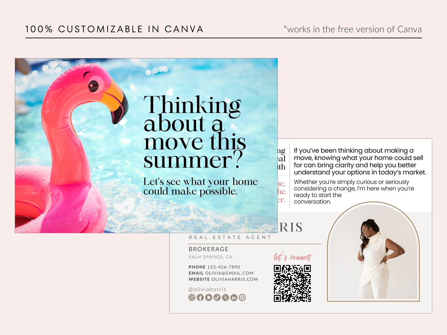 Summer Real Estate Postcard Canva Template