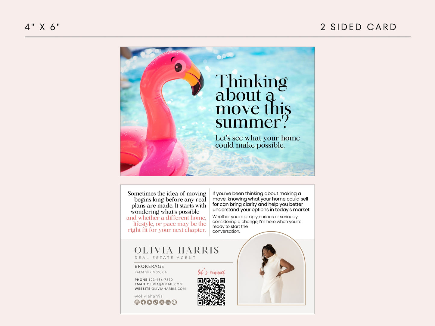 Summer Real Estate Postcard Canva Template