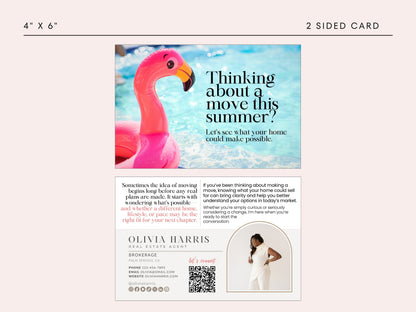 Summer Real Estate Postcard Canva Template