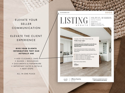 Seller Transaction Templates for Real Estate Agents — 27 Canva Templates