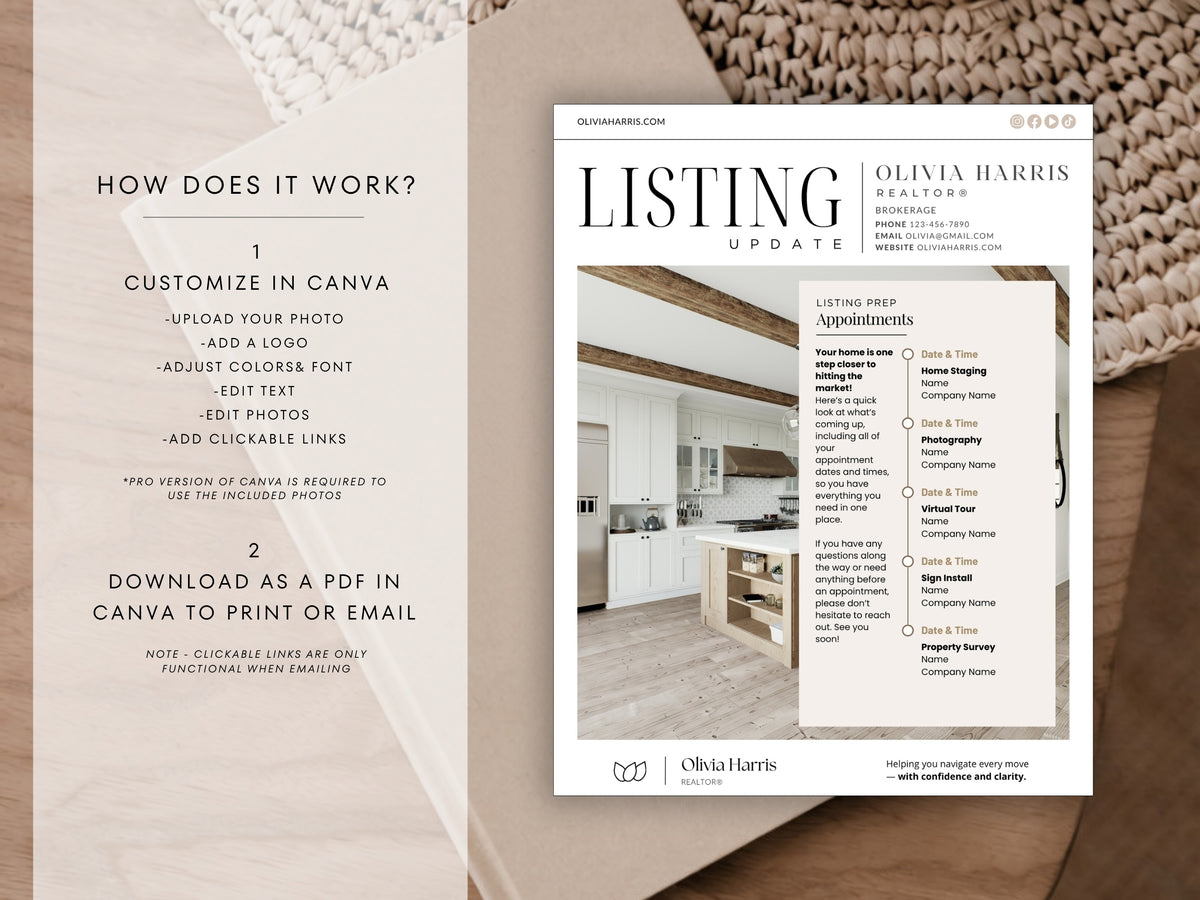 Seller Transaction Templates for Real Estate Agents — 27 Canva Templates