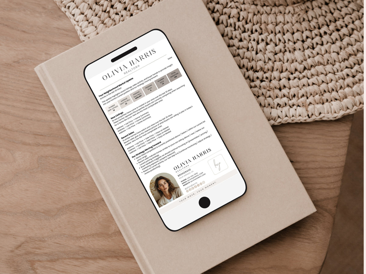 Seller Transaction Update Textable Cards — 28 Canva Templates for Real Estate Agents