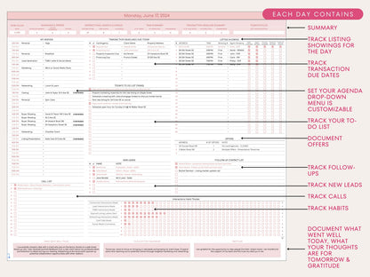 Real Estate Agent Weekly Planner — Google Sheets Template