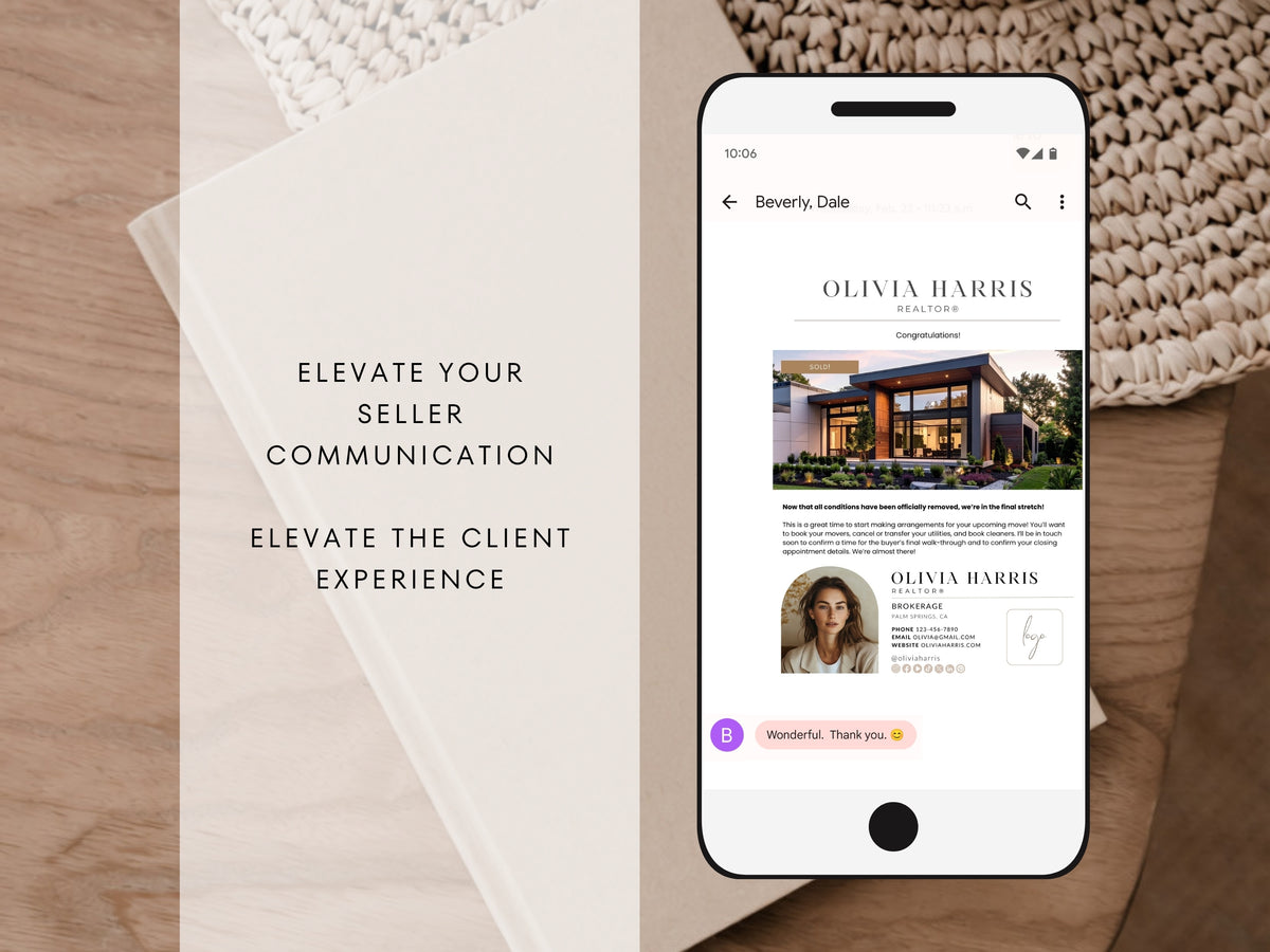 Seller Transaction Update Textable Cards — 28 Canva Templates for Real Estate Agents