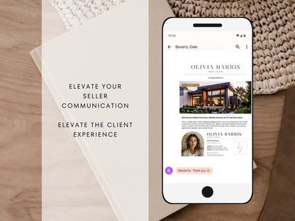 Seller Transaction Update Textable Cards — 28 Canva Templates for Real Estate Agents