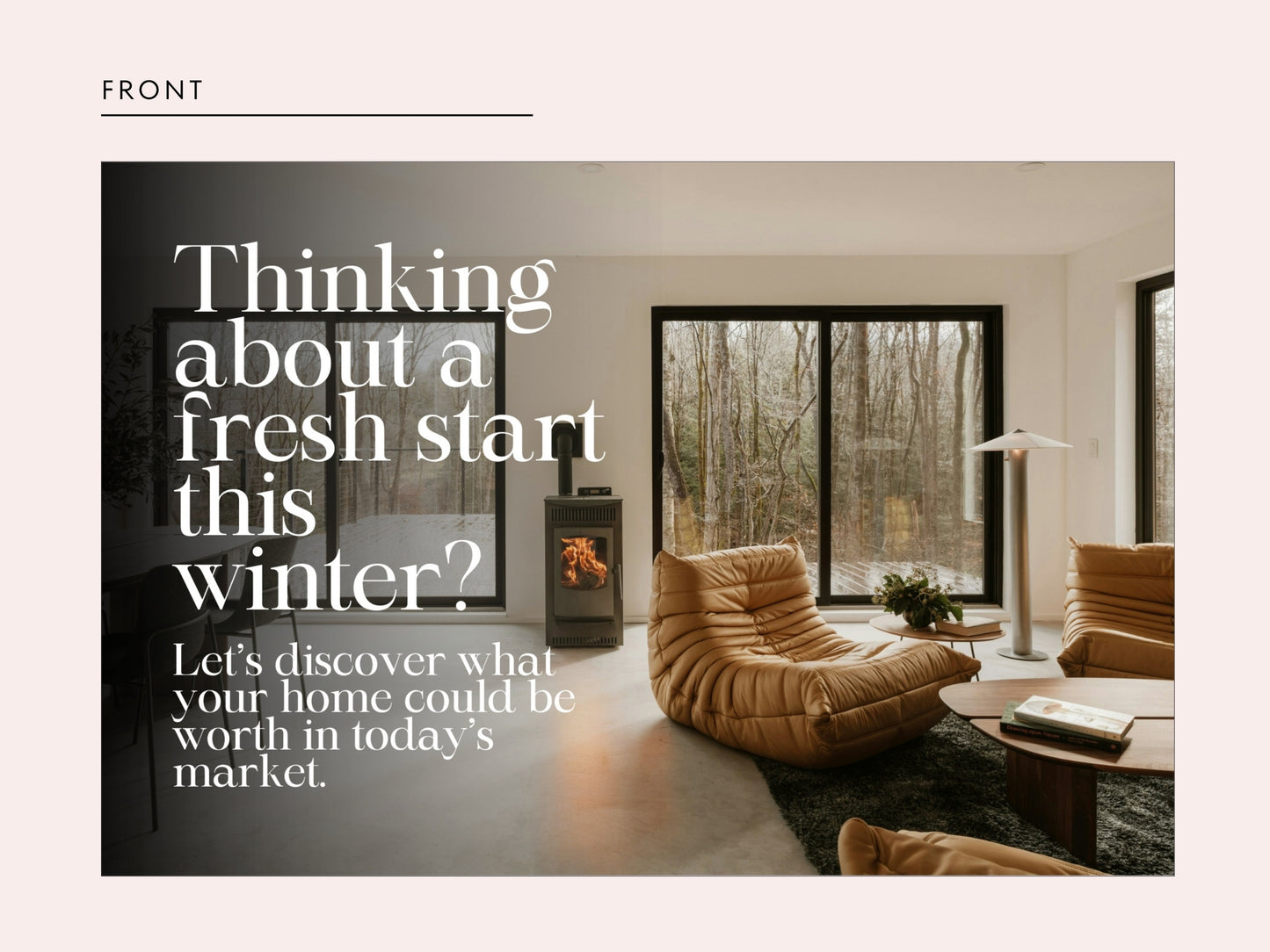 Winter Real Estate Postcard Canva Template