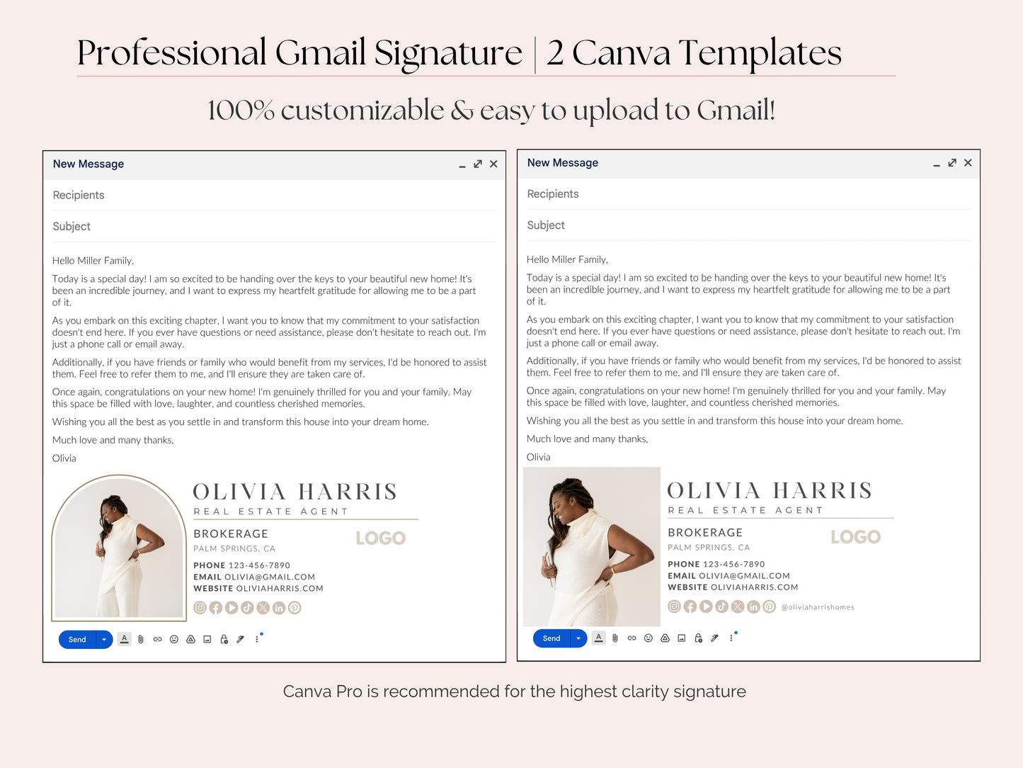 Business Card (Digital & Printable) + Email Signature Bundle