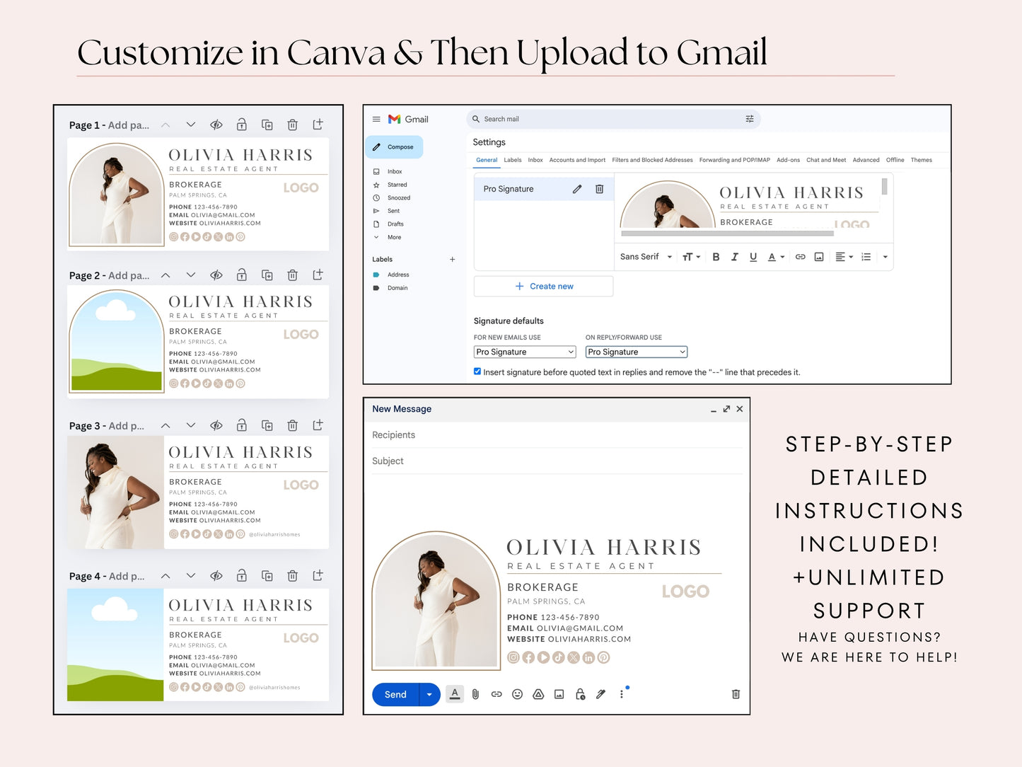 Business Card (Digital & Printable) + Email Signature Bundle