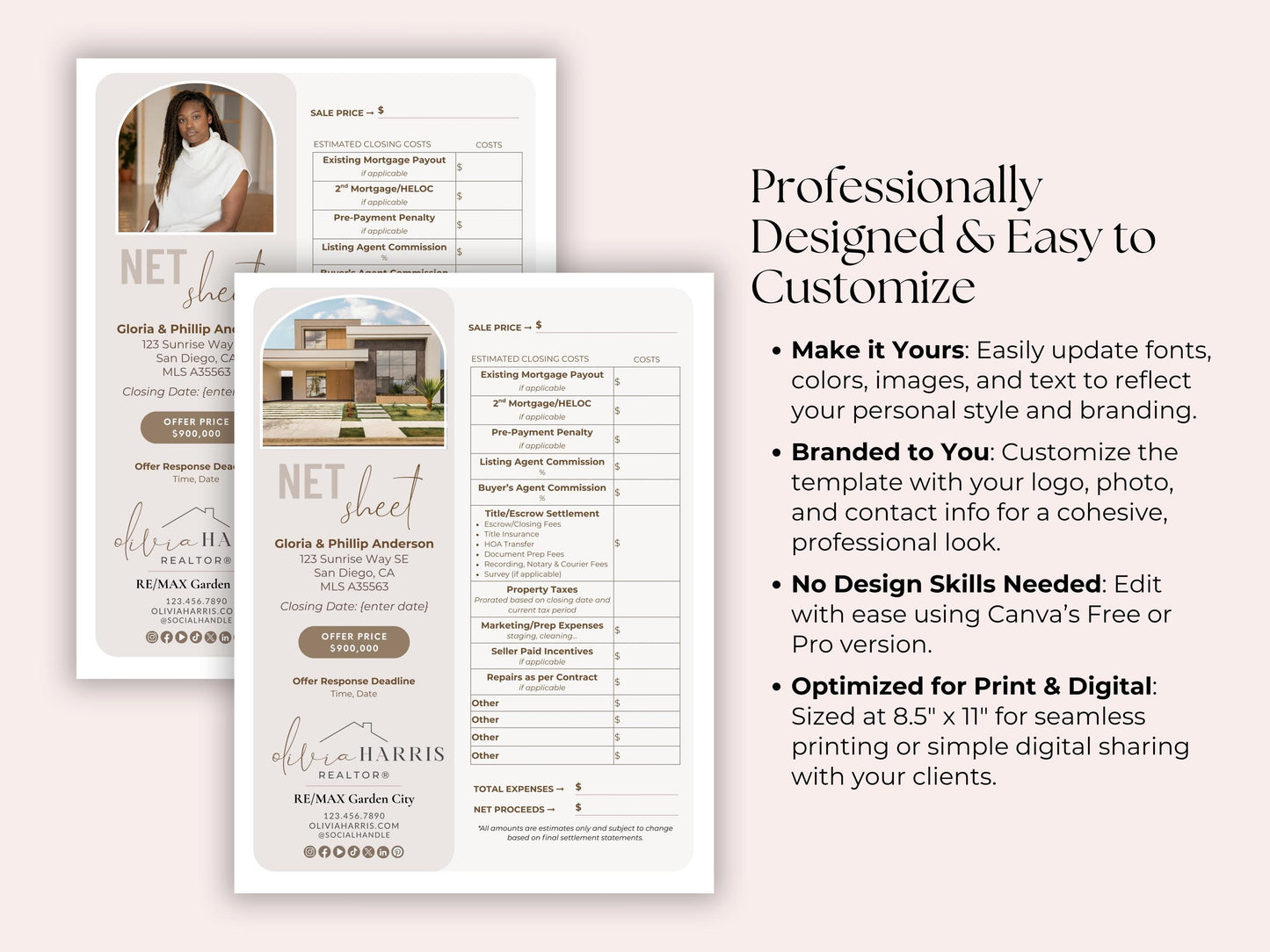 Seller Net Proceeds Sheet