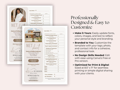 Seller Net Proceeds Sheet