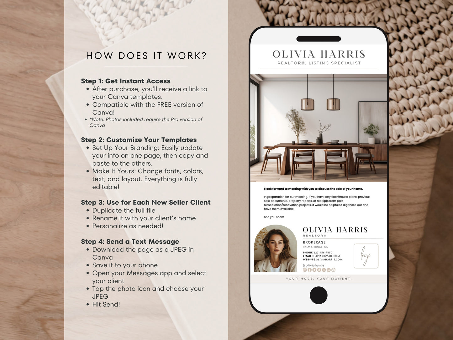 Seller Transaction Update Textable Cards — 28 Canva Templates for Real Estate Agents