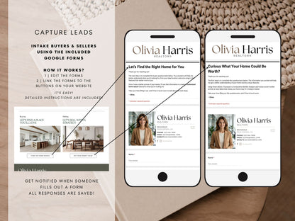 Real Estate Canva Website Template | Interactive Multi-Page Agent Website