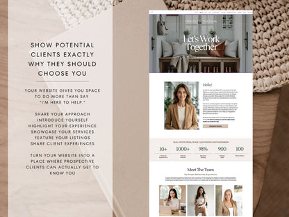 Real Estate Canva Website Template | Interactive Multi-Page Agent Website