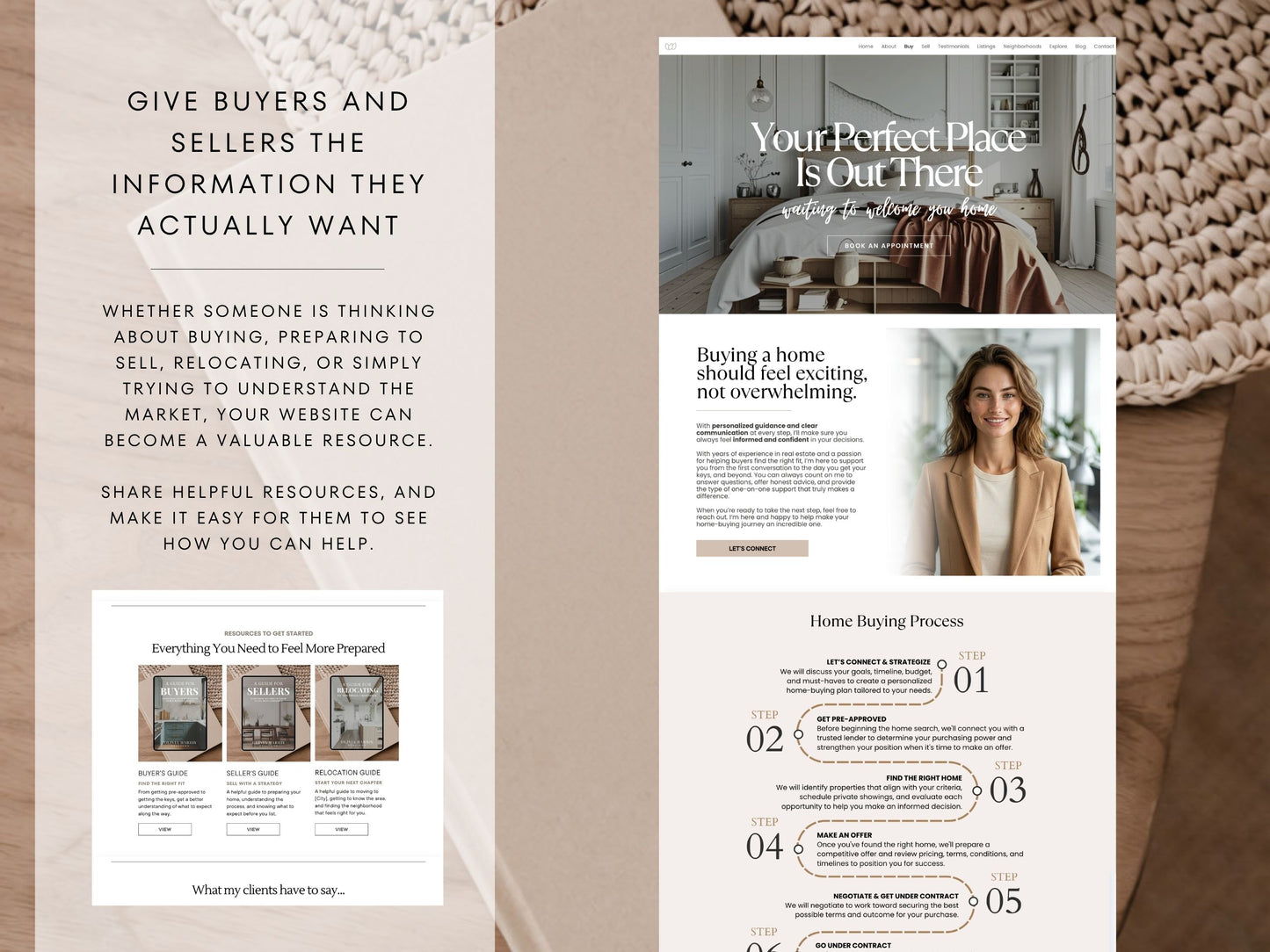 Real Estate Canva Website Template | Interactive Multi-Page Agent Website