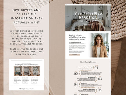 Real Estate Canva Website Template | Interactive Multi-Page Agent Website