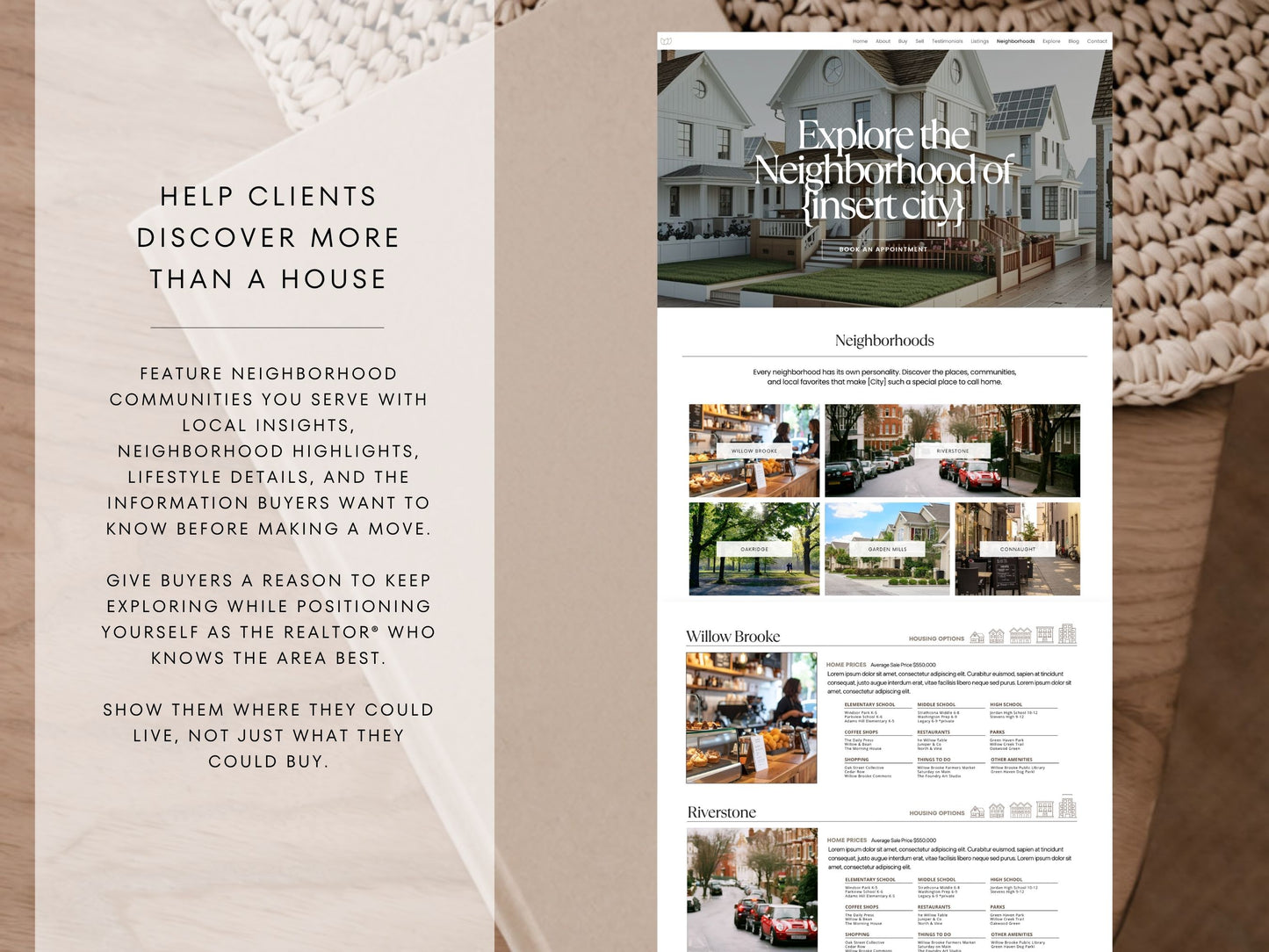 Real Estate Canva Website Template | Interactive Multi-Page Agent Website