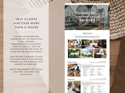 Real Estate Canva Website Template | Interactive Multi-Page Agent Website