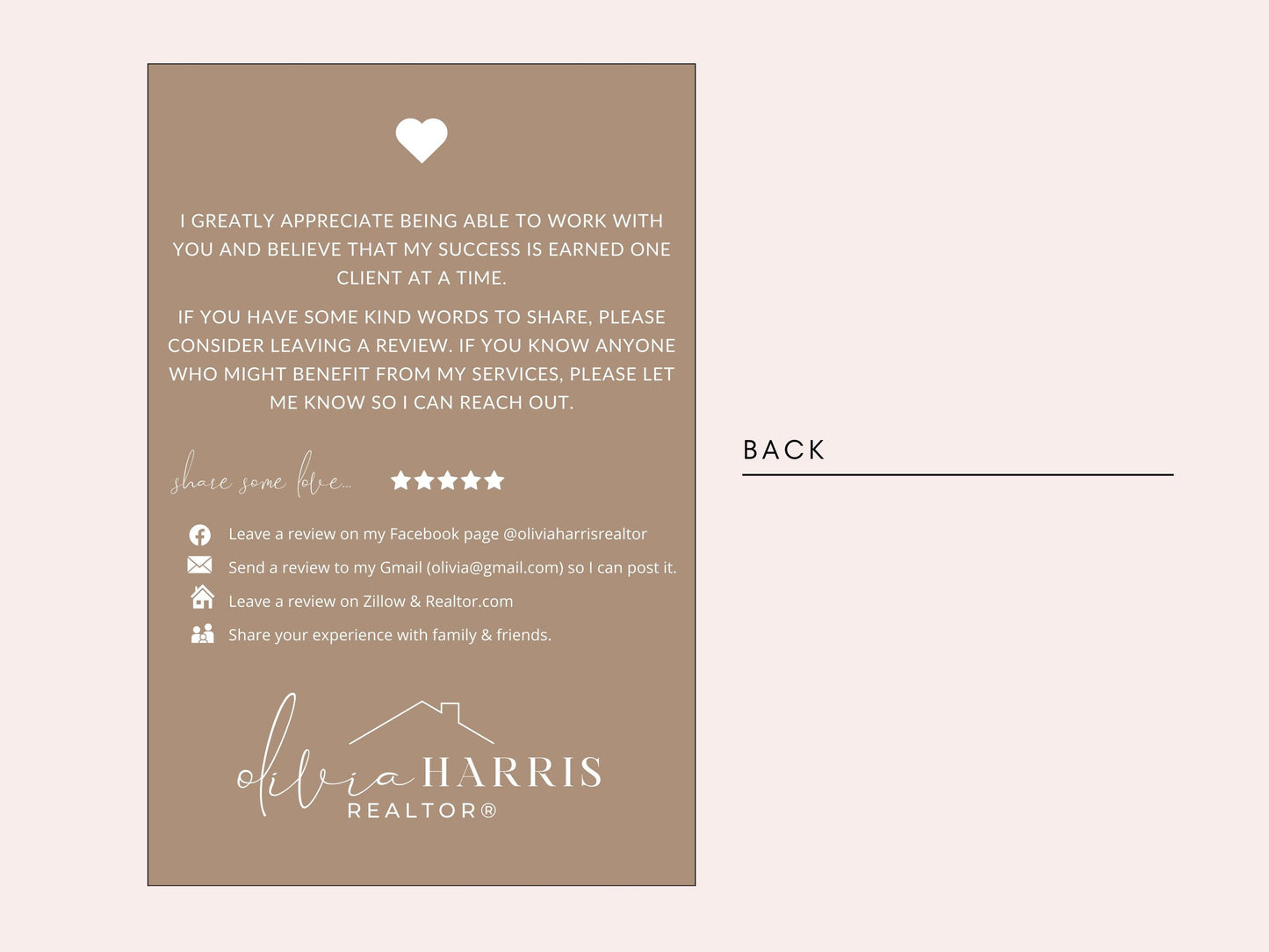 Thank You Card & Review Request