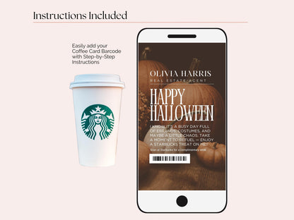 Happy Halloween Textable Coffee Card
