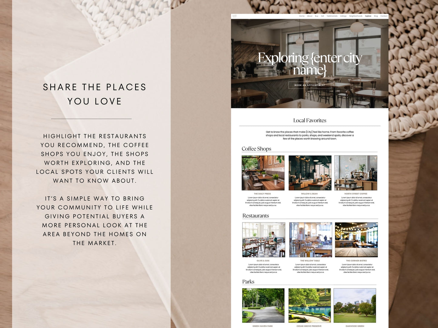 Real Estate Canva Website Template | Interactive Multi-Page Agent Website