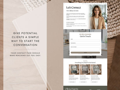 Real Estate Canva Website Template | Interactive Multi-Page Agent Website