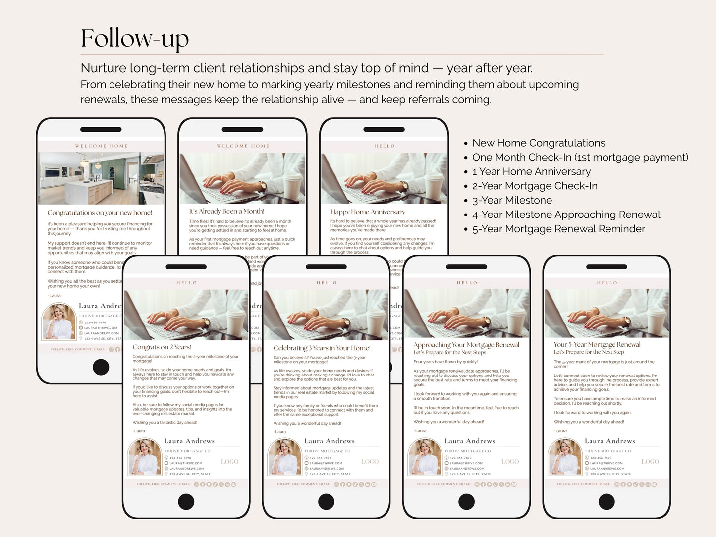 Mortgage Client Update Templates | 17 Text Message Canva Designs for Loan Officers