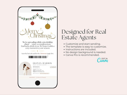 Merry Christmas Textable Coffee Card