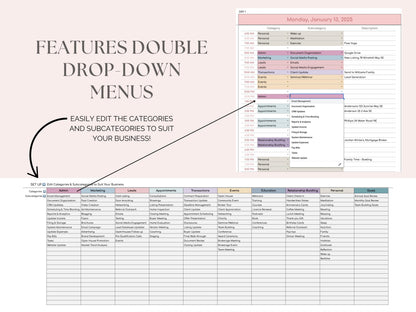 Time Blocking Digital Planner