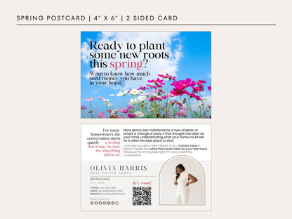 4-Season Real Estate Postcard Templates | Farming & Lead Gen Bundle