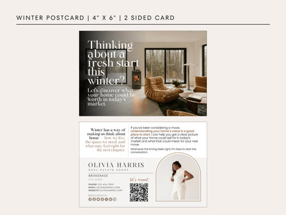 4-Season Real Estate Postcard Templates | Farming & Lead Gen Bundle