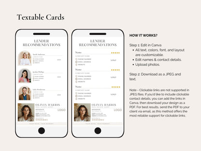 Service Provider Recommendations Bundle | Flyer, Textable Card & Email Template