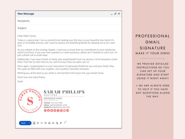 Real Estate Gmail Signature Canva Template