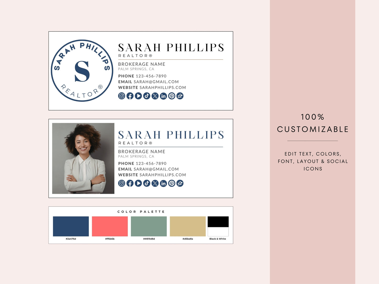 Real Estate Gmail Signature Canva Template