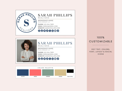 Real Estate Gmail Signature Canva Template