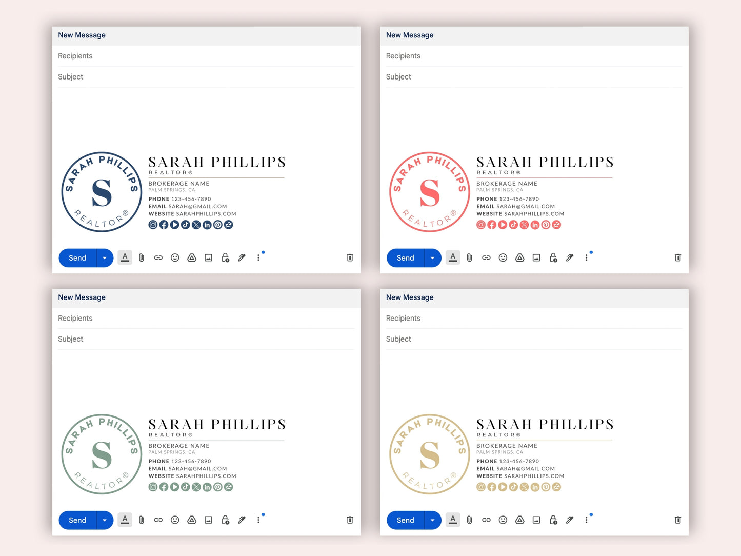 Real Estate Gmail Signature Canva Template