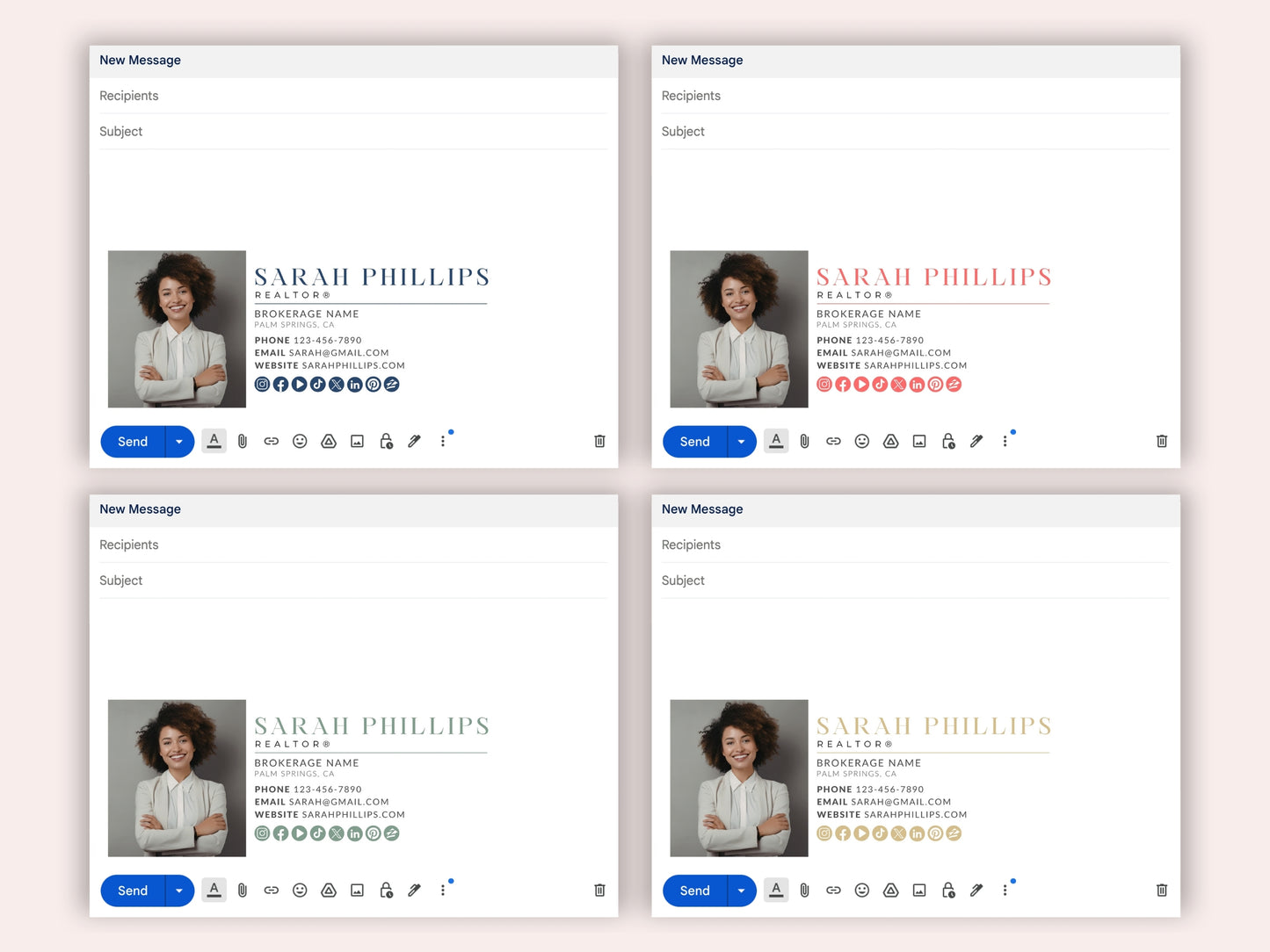 Real Estate Gmail Signature Canva Template
