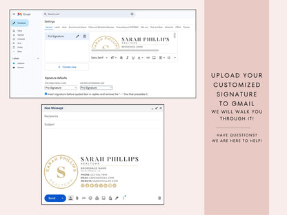 Real Estate Gmail Signature Canva Template