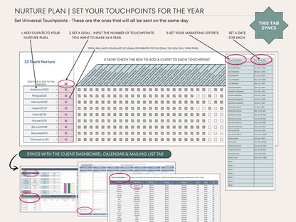 Client List & Nurture Plan for Real Estate Agents - Google Sheets