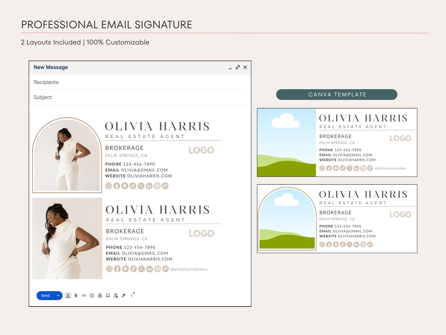 Professional Email Signature for Real Estate Agents | Canva