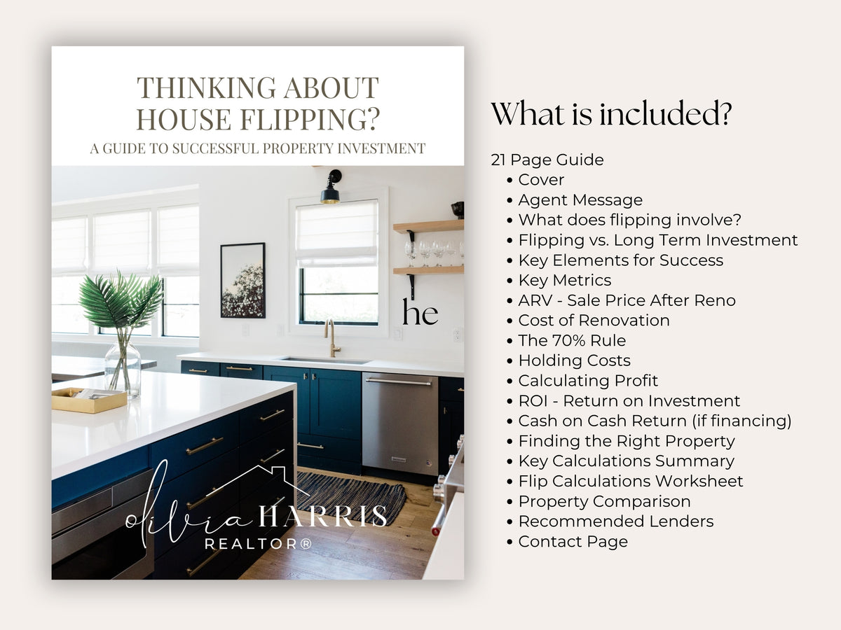 Home Flipping Guide | 21-Page Canva Template for Real Estate Agents